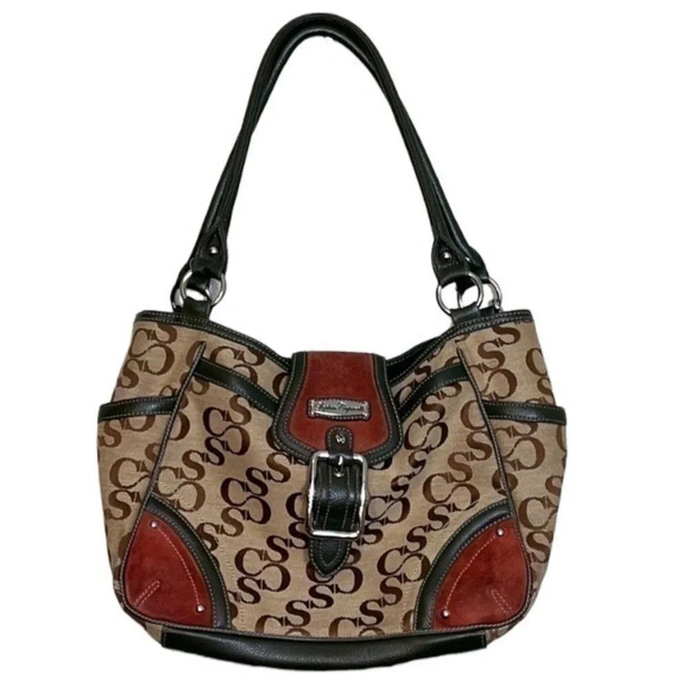 Sophia Caperelli shoulder bag brown tan burgundy